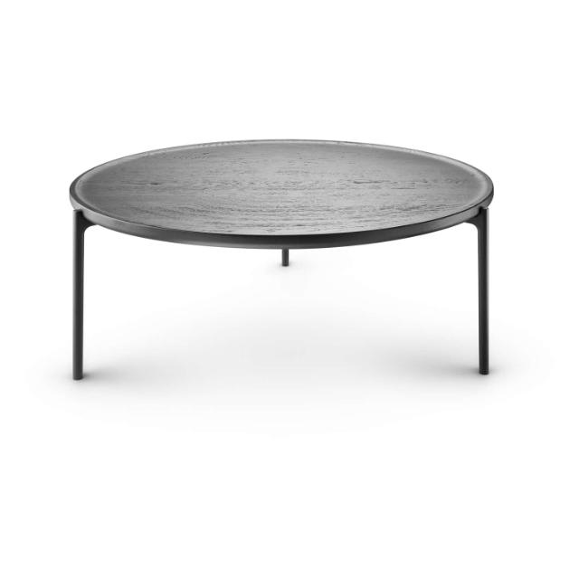 Table basse Savoye - Ø90 cm - 42 cm - Chêne teinté noir