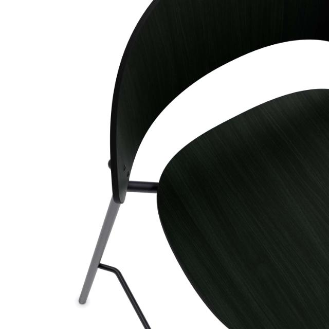 Tabouret de bar Dosina 75 cm - Chêne noir