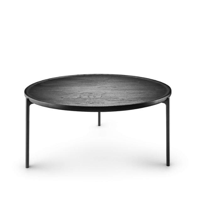 Table basse Savoye - Ø90 cm - 42 cm - Chêne teinté noir