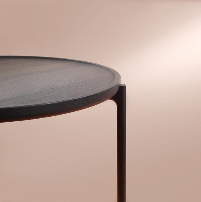 Savoye sofabord - Ø90 cm - 42 cm - Røkt eik